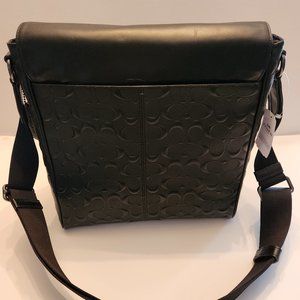 Coach Houston Map Bag In Signature Leather